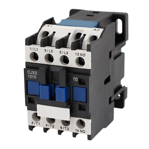 Contator eletromagnético utilizado em painéis de comandos elétricos para acionamento de motores e cargas industriais